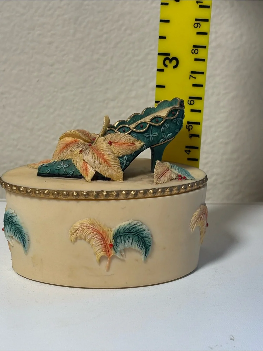 Vintage Willow Hall “Annabel” Victorian Shoe Trinket Box